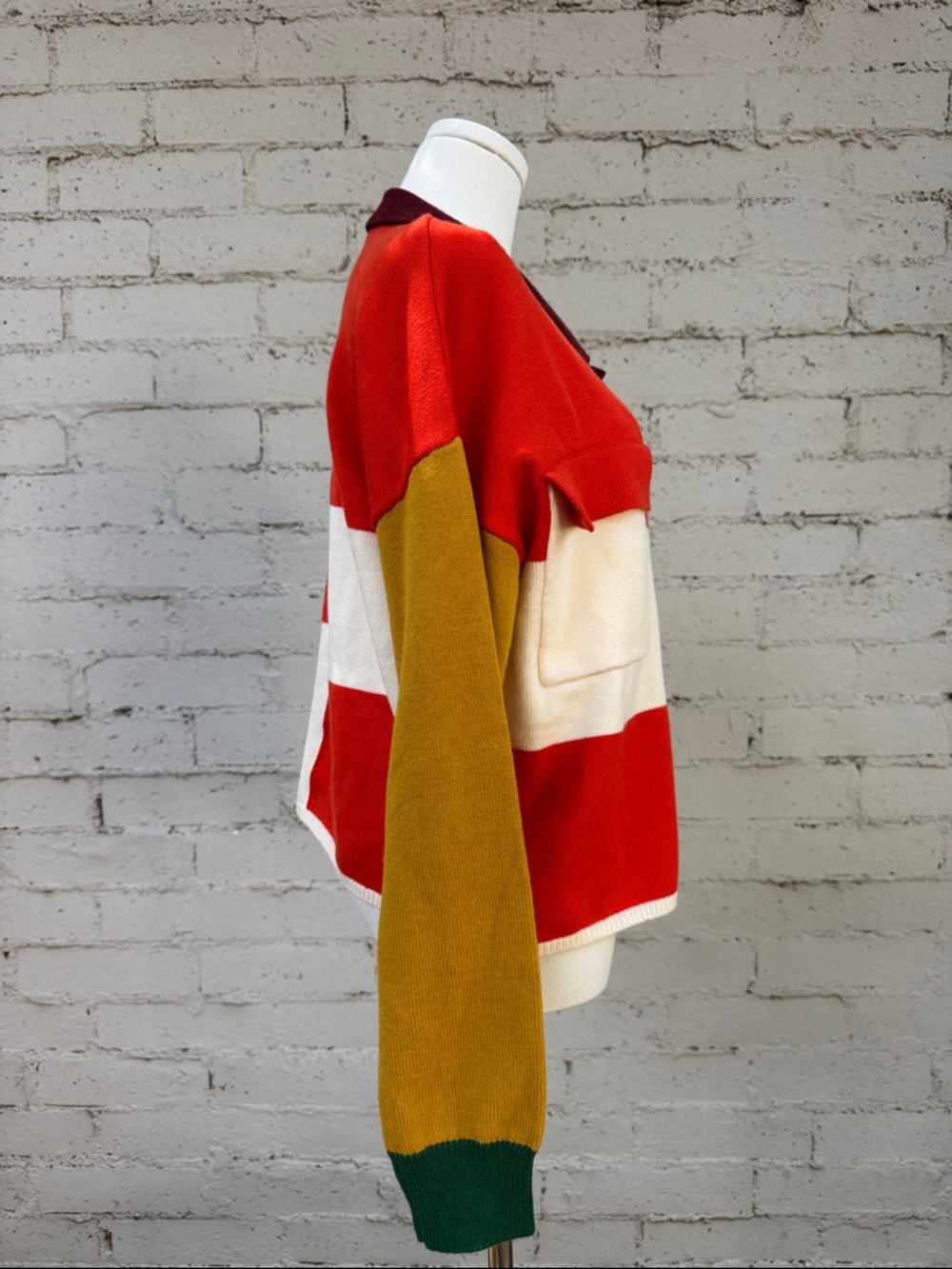 Anthropologie Flat White Colorblock Structured Cardigan Multi Size M - Picture 6 of 13